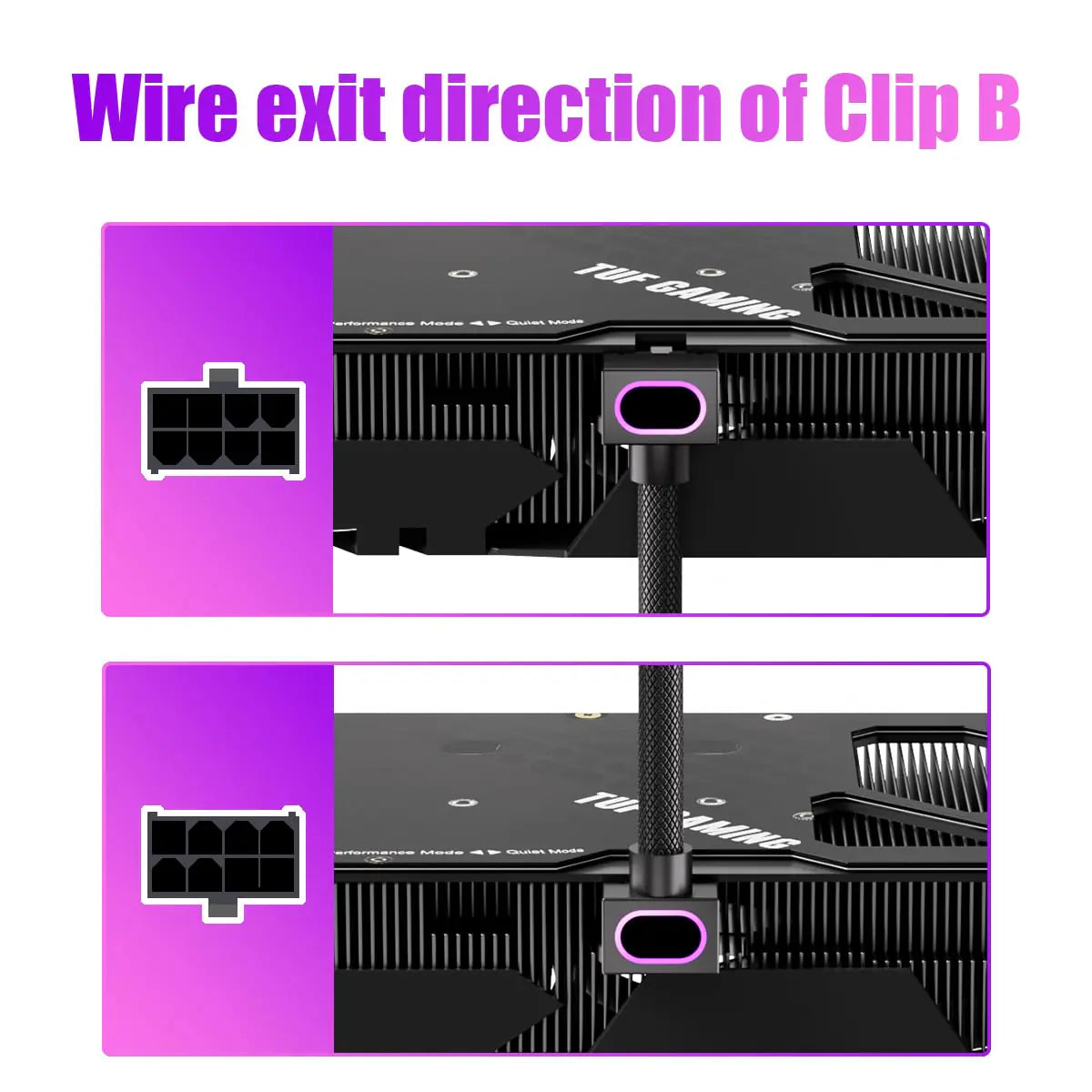ASIAHORSE Hydrus 8-Pin ARGB GPU B Extension Cable – 30cm, Black, 18AWG Wire, 12V RGB Lighting, 25A Current, 300W Power, Premium PVC Sleeving for High-Performance GPUs