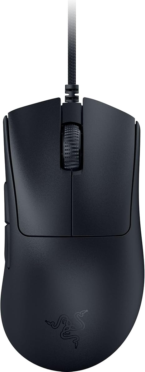 Razer DeathAdder V3 Wired Gaming Mouse: 59g Ultra Lightweight - Focus Pro 30K Optical Sensor - Fast Optical Switches Gen-3-8K Hz HyperPolling-6 Programmable Buttons -Ergonomic -Speedflex Cable- Black