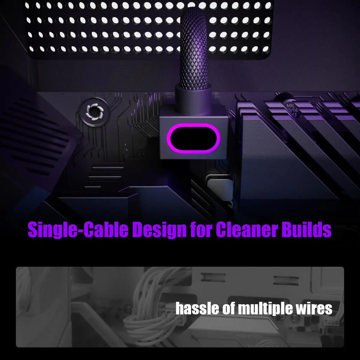 ASIAHORSE Hydrus 8-Pin ARGB GPU B Extension Cable – 30cm, Black, 18AWG Wire, 12V RGB Lighting, 25A Current, 300W Power, Premium PVC Sleeving for High-Performance GPUs