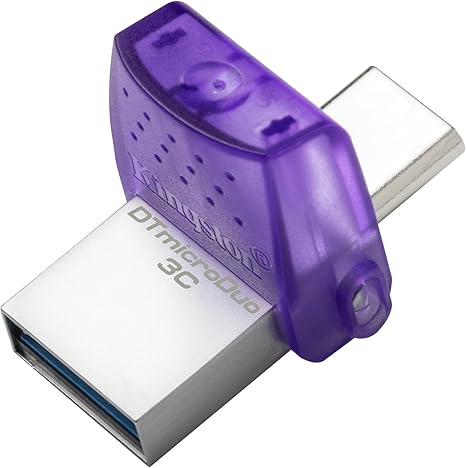 Kingston DataTraveler microDuo 128GB USB-C & USB-A Flash Drive | DTDUO3CG3/128GB