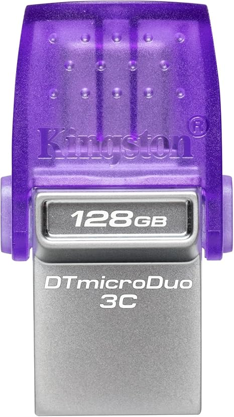 Kingston DataTraveler microDuo 128GB USB-C & USB-A Flash Drive | DTDUO3CG3/128GB