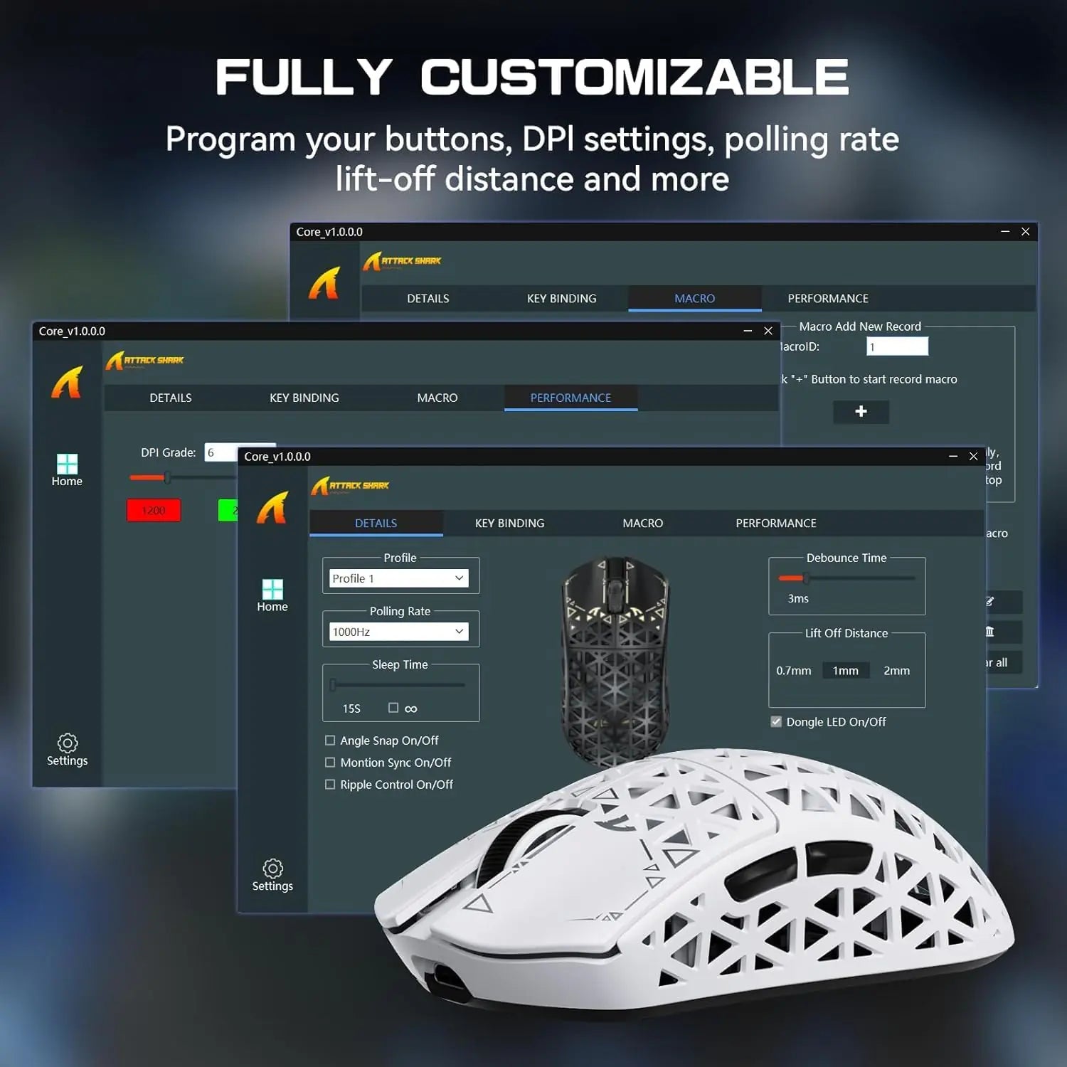 Attack Shark R5 Ultra 39g Wireless Gaming Mouse – Carbon Fiber Shell, PAW3950 Sensor, 42K DPI, 8000Hz Polling, Tri-Mode, Omron Switches, White Ergonomic Pro Mouse|WHITE