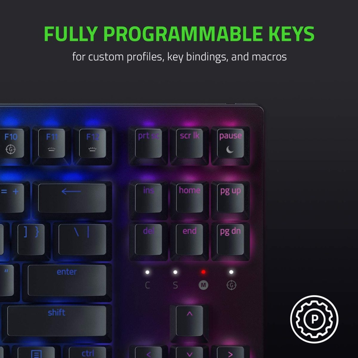 Razer Blackwidow V3 Tenkeyless – Mechanical Gaming Keyboard (Yellow Switch)- Black