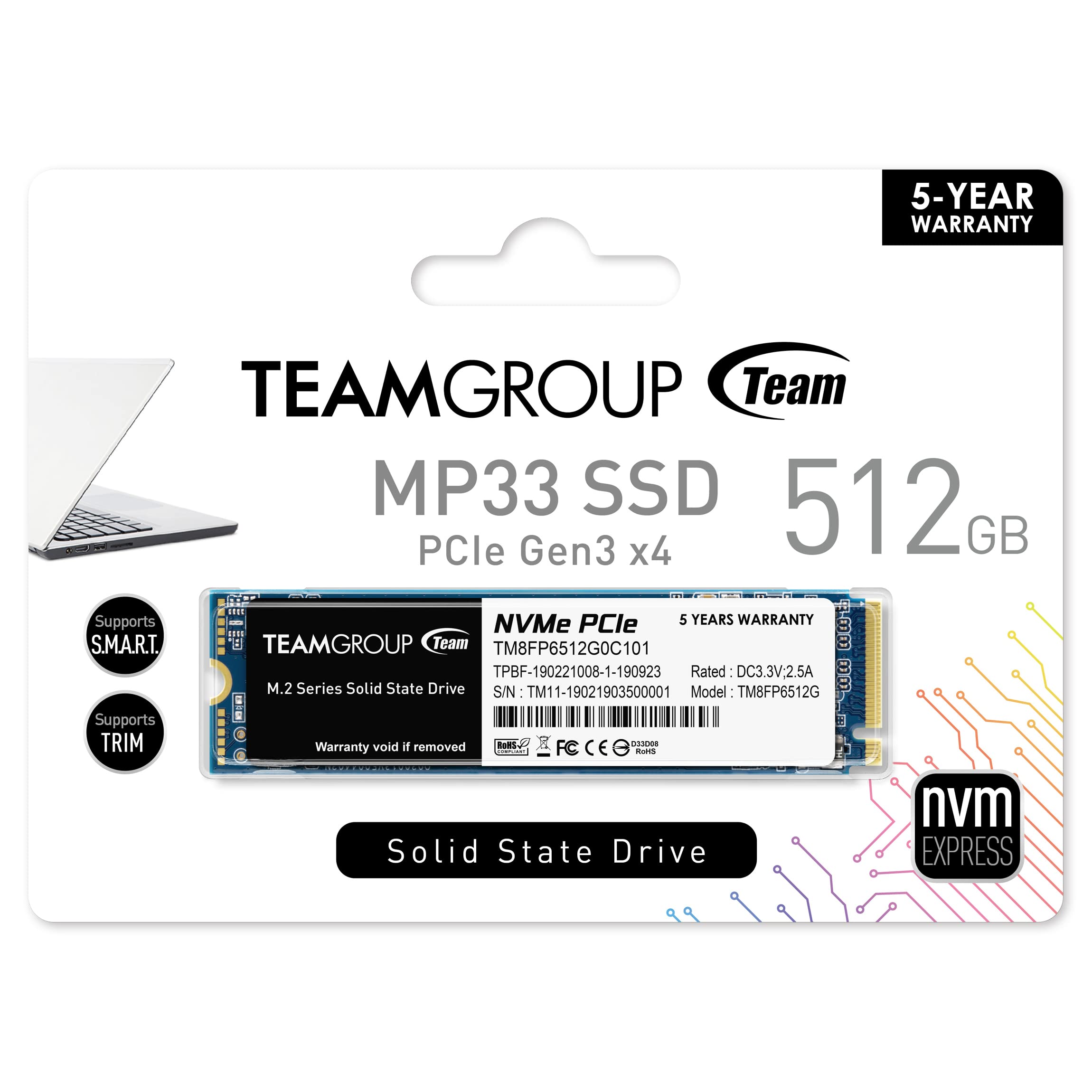 TEAMGROUP MP33 SSSD 512GB NVME