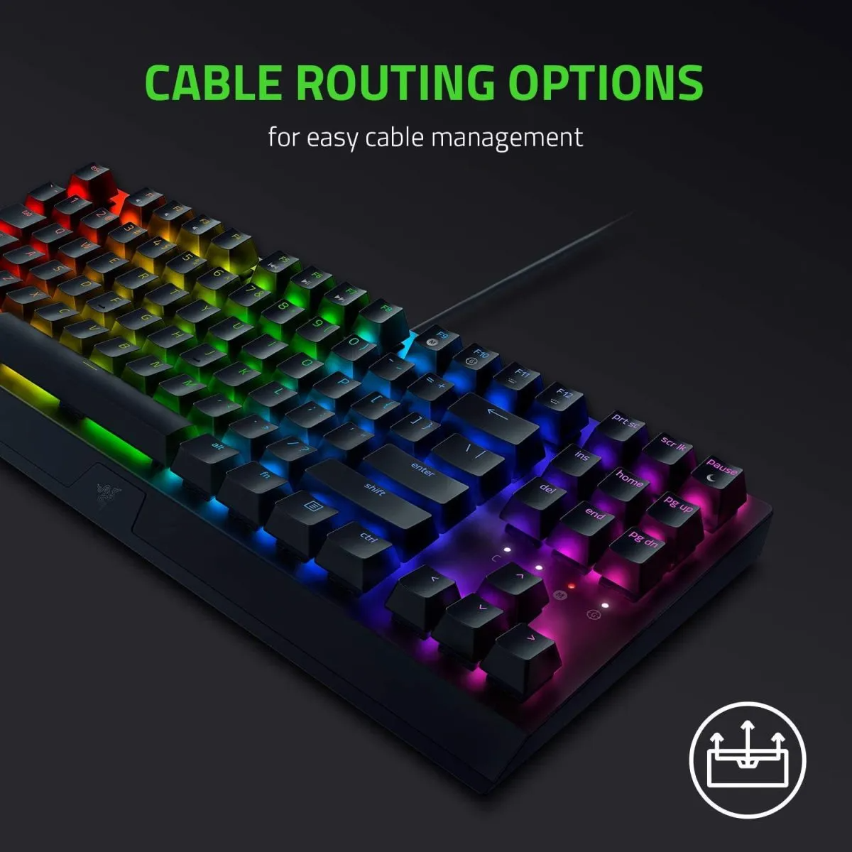 Razer Blackwidow V3 Tenkeyless – Mechanical Gaming Keyboard (Yellow Switch)- Black