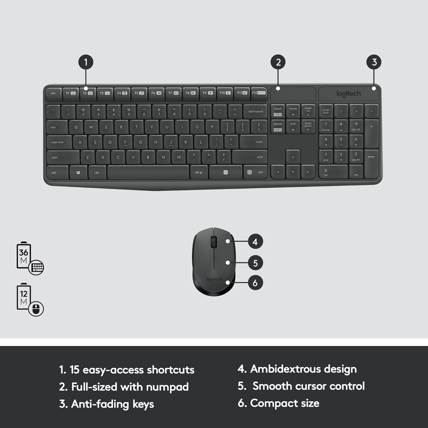 Logitech MK235 Keyboard & Mouse Combo