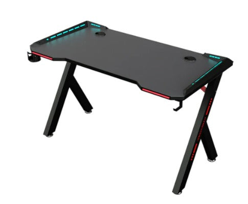 TY RGB Gaming Desk with Led Lights, Headset Holder & Cup Holder 120CM