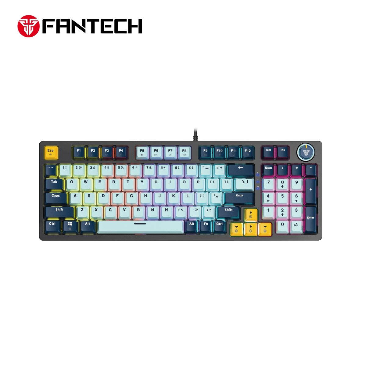 Fantech MIZU Edition MK890V2 - ATOM96, Pro Wired Mechanical Keyboard with RGB Lighting Sky Blue