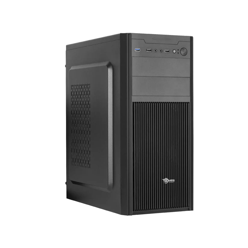 Infopower PC Case With 450W PSU, USB 1.1 x2, HD Audio, Supports Mini ITX & Micro ATX, Hybrid HDD/SSD Slot, 4 PCI Slots, Optional Fan Mounts – Black