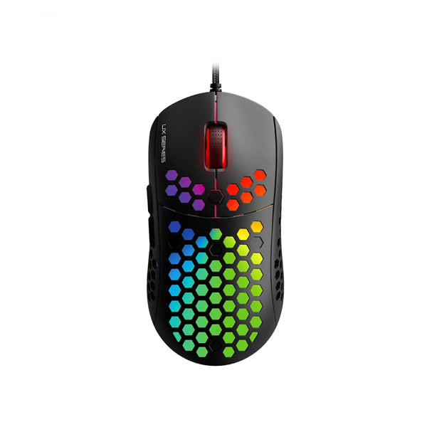 Fantech UX2 RAPTOR, PIX ART 12000DPI, Ultra light weight, RGB Lighting, Ultimate Wired Gaming Mouse with free pouch