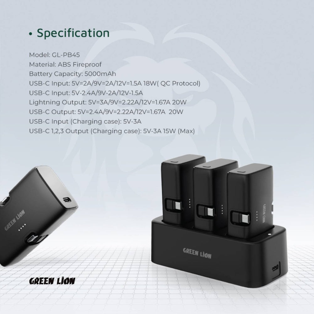 Green Lion 3 In 1 Power Bank Station