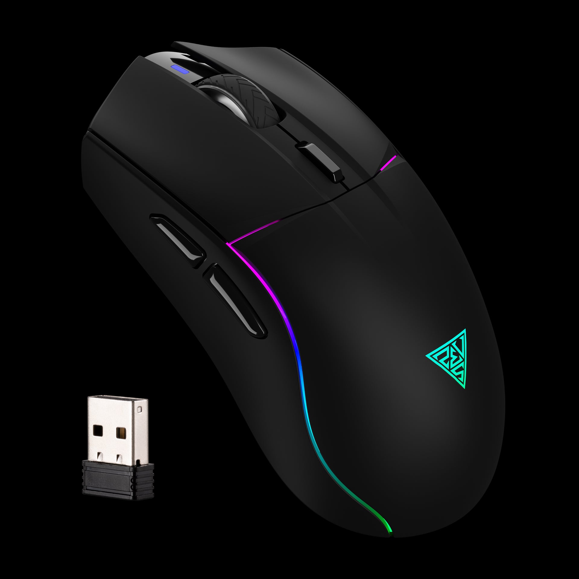 GAMDIAS HADES M3 RGB Wireless Gaming Mouse ; low-latency 2.4GHz Wireless, Wired USB Type-C to A, and Bluetooth Connections ; Lightweight 79-gram ; 7 Keys ; Adjustable 10000 DPI Advanced Gaming Optical Sensor |HADES M3