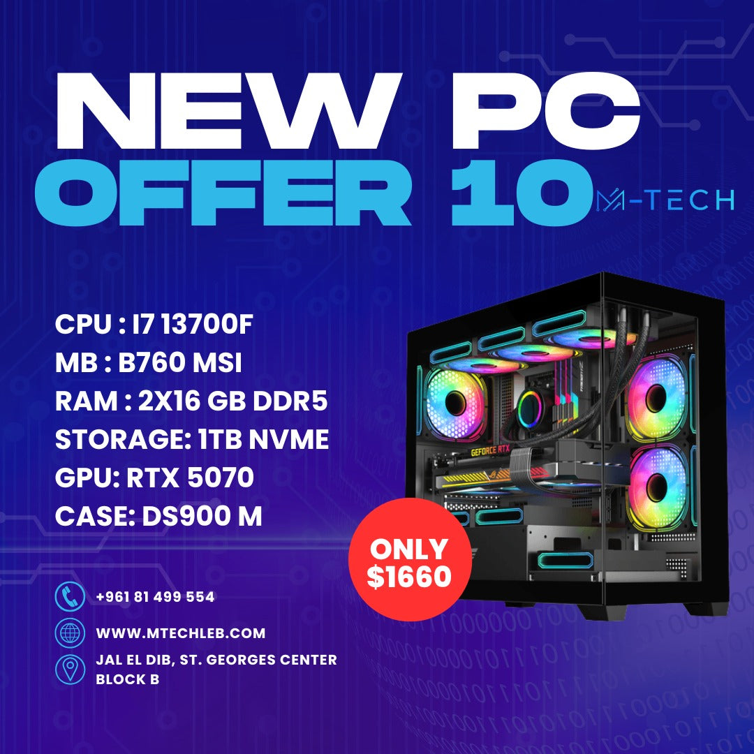 PC OFFER 10 - I7 13700F RTX 5070