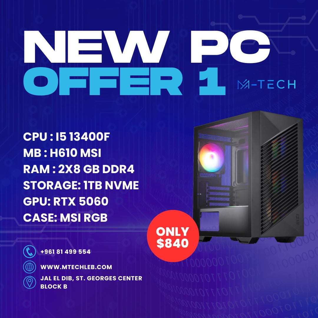 PC OFFER 1 - I5 13400F RTX 5060