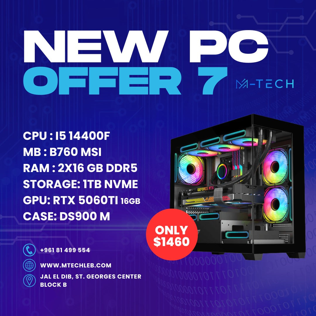 PC OFFER 7 - I5 14400F RTX 5060TI 16GB