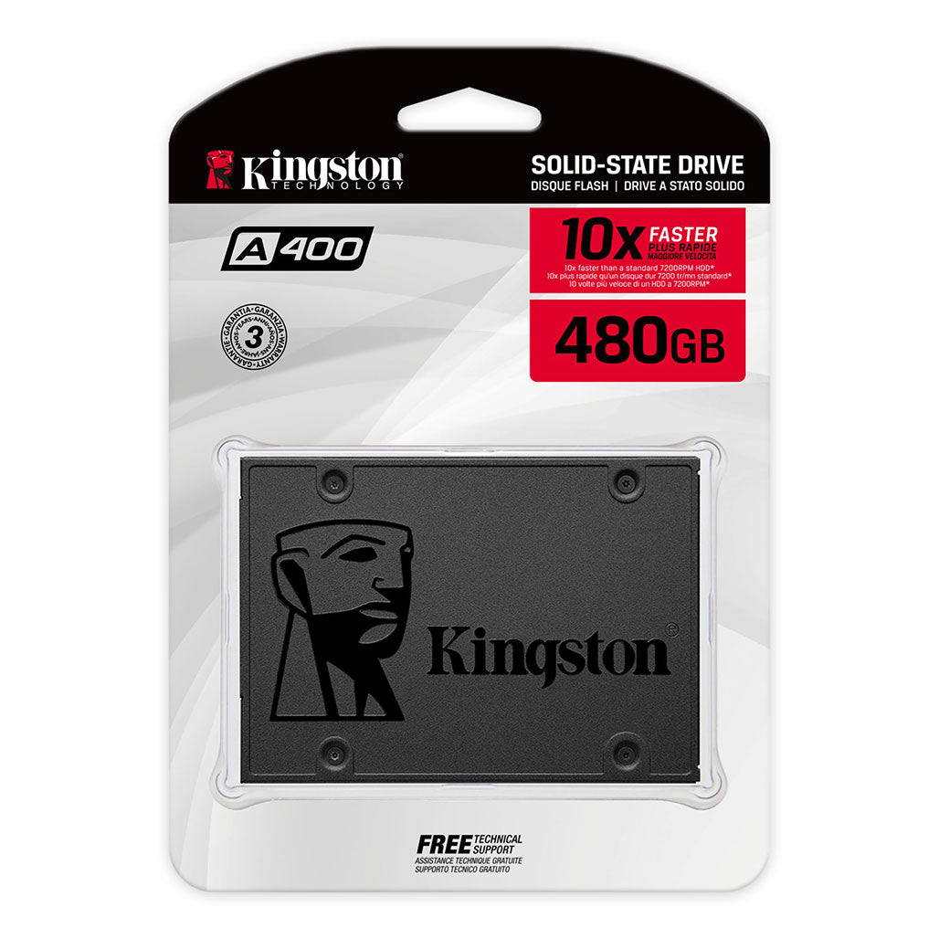 Kingston 480GB A400 SATA 3 2.5" Internal SSD SA400S37/480G - HDD Replacement for Increase Performance