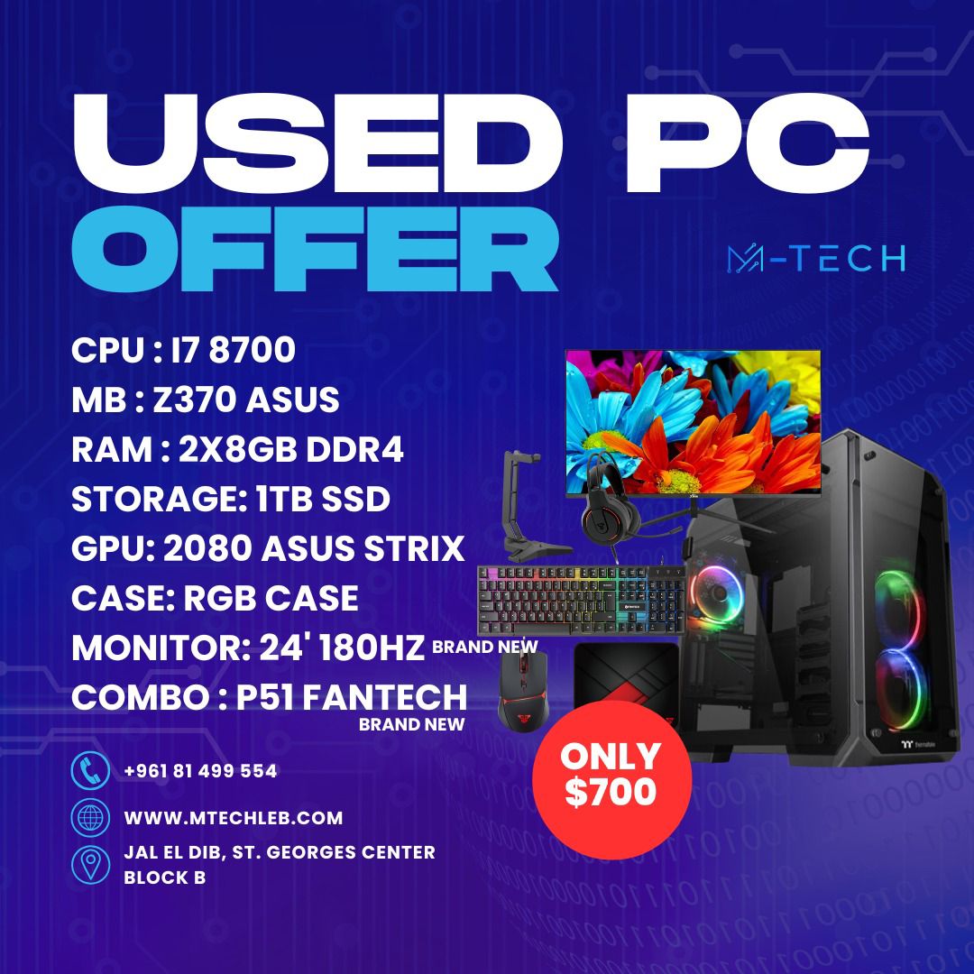 USED PC OFFER - I7 8700 RTX 2080