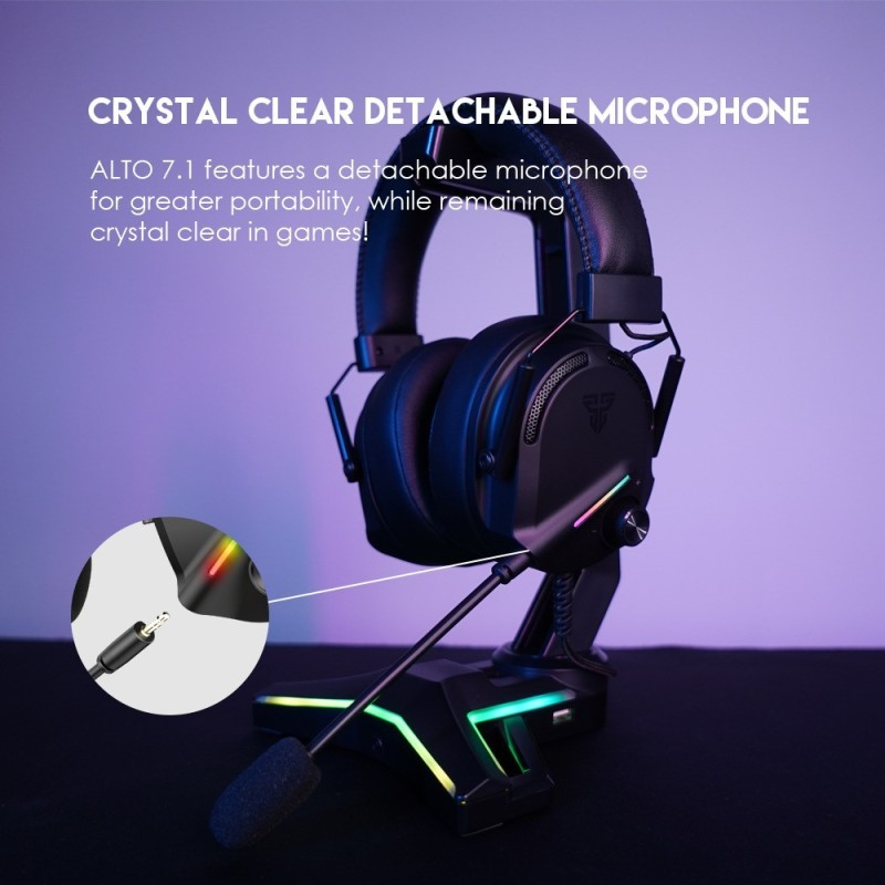 Fantech HG26 ALTO, USB 7.1 Virtual surround sound Gaming Headset With RGB lighting, Detachable Microphone, Crystal-clear & Powerful Sound