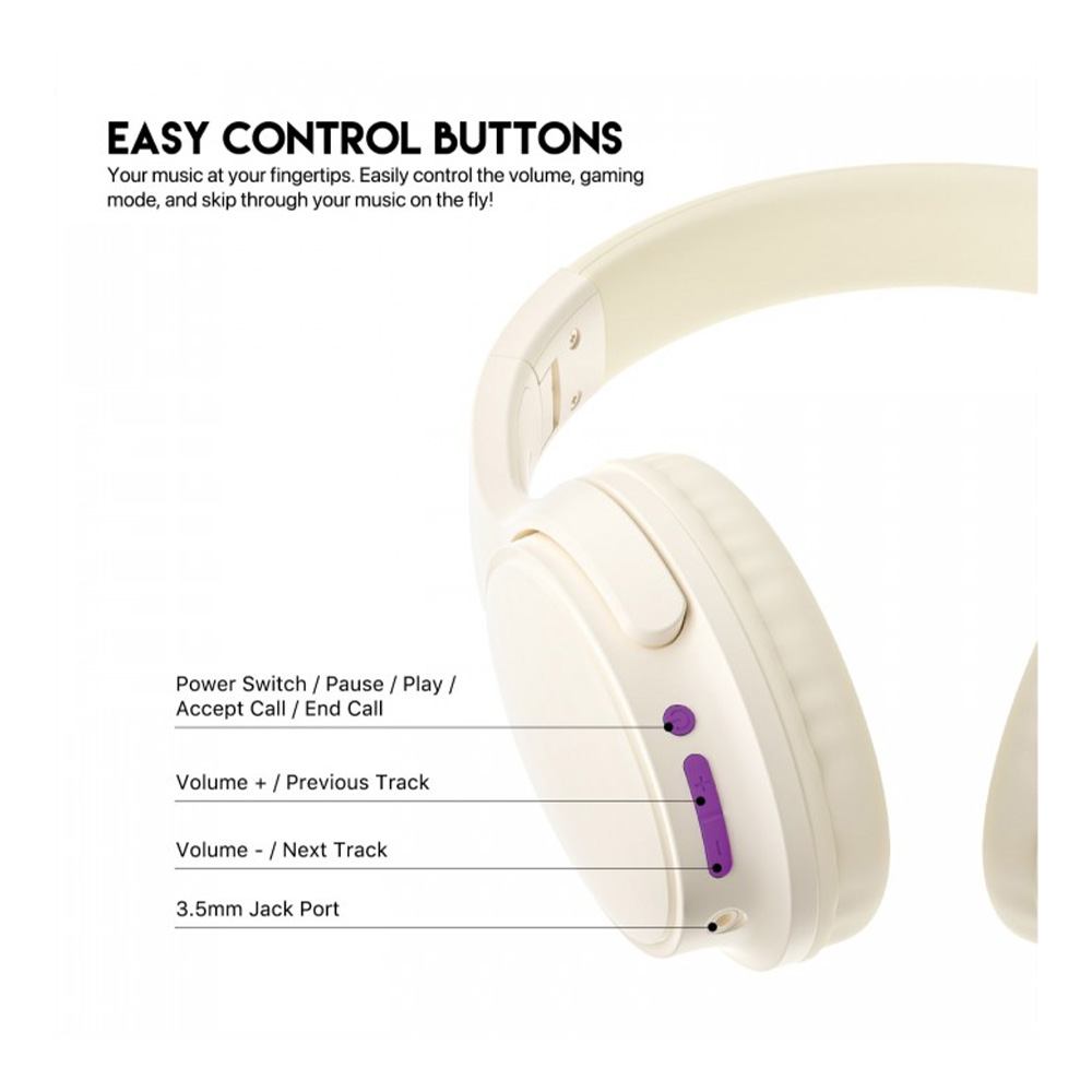 Fantech WH03 GO MOVE : Bluetooth, Wireless Headphones, Built-in Microphone