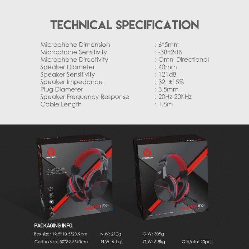 Fantech HQ54 MARS , Basic Gaming Headset