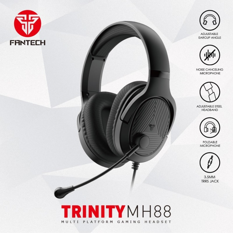 Fantech MH88 TRINITY Gaming
Headset, Comfortable Fit, Multiplatform Compatibility