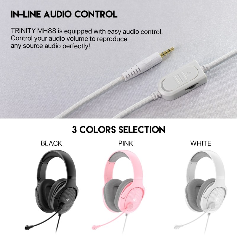 Fantech MH88 TRINITY Gaming
Headset, Comfortable Fit, Multiplatform Compatibility