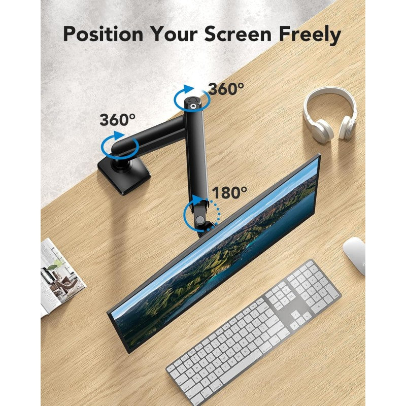 DY-1 Adjustable Single Monitor Arm for Screens 15 to 32 Inches