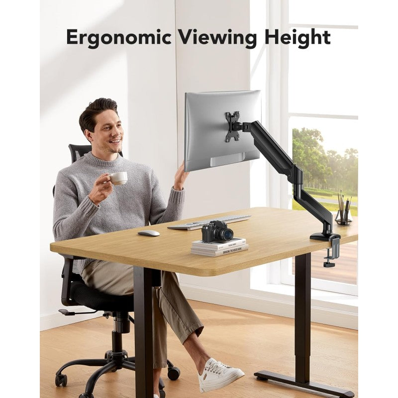 DY-1 Adjustable Single Monitor Arm for Screens 15 to 32 Inches
