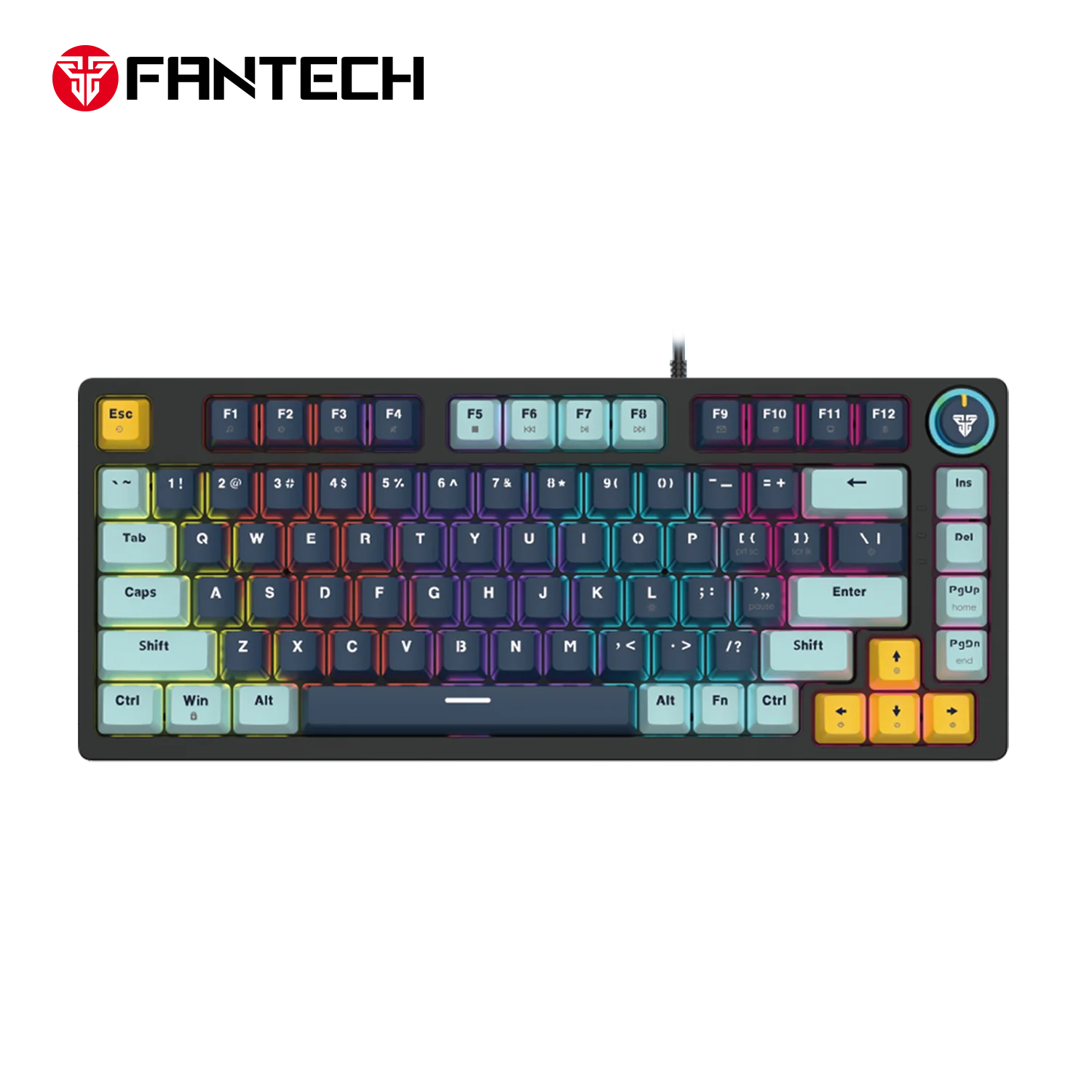 Fantech MIZU Edition MK875V2 - ATOM81, Pro Wired Mechanical Keyboard with RGB Lighting Navy Blue