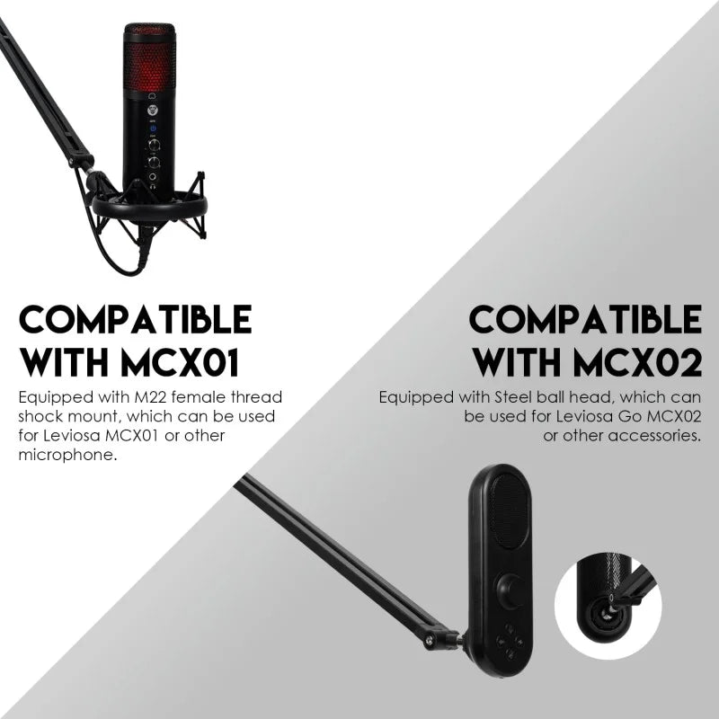 Fantech AC902s Studio Microphone Arm – 80cm Adjustable Stand with Desk Clamp