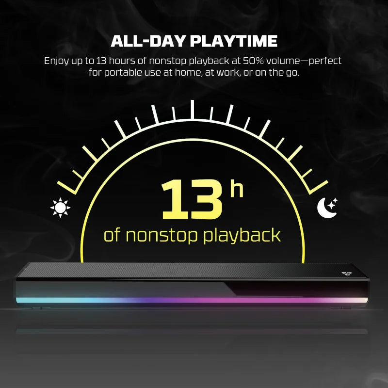 FANTECH BS162 GROOVE BAR PRO Premium 4-Mode Connectivity Speaker with Powerful Sound, RGB Lights, and Long Battery Life