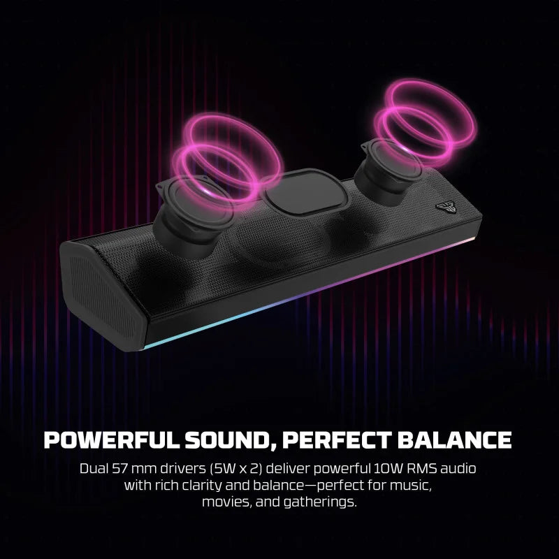FANTECH BS162 GROOVE BAR PRO Premium 4-Mode Connectivity Speaker with Powerful Sound, RGB Lights, and Long Battery Life