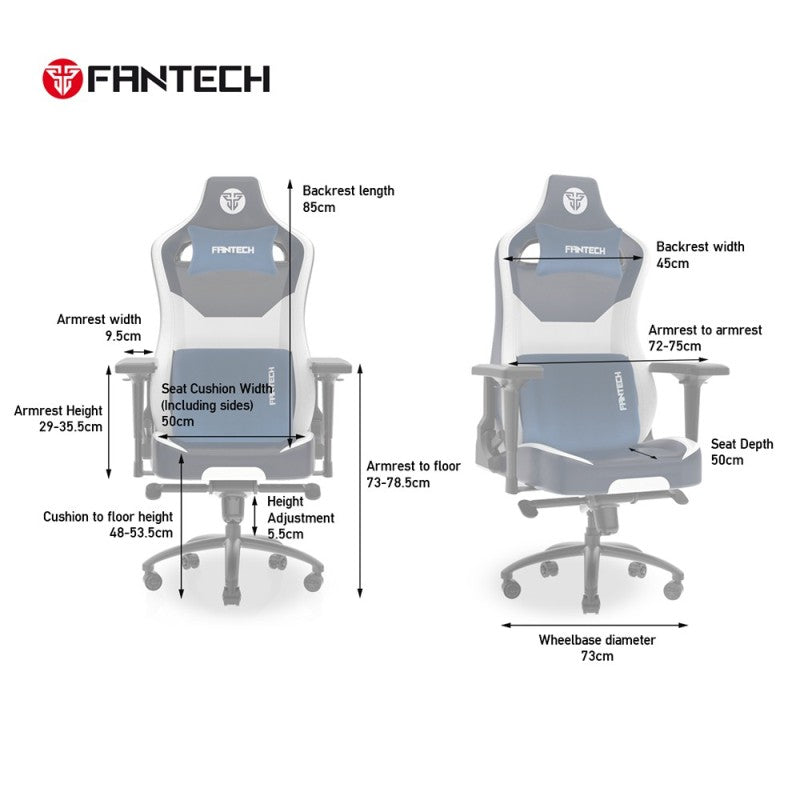 Fantech GC283 Premium Quality Chair, Engineered for Excellence, Unmatched Comfort & Durability, 4D Armrests White