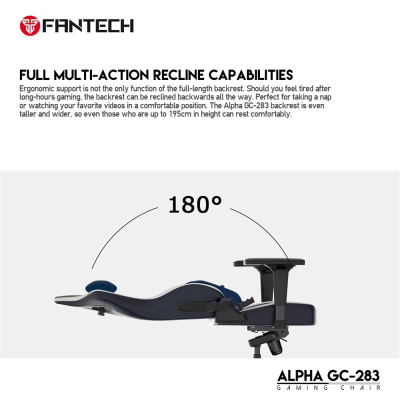Fantech GC283 Premium Quality Chair, Engineered for Excellence, Unmatched Comfort & Durability, 4D Armrests Navy Blue