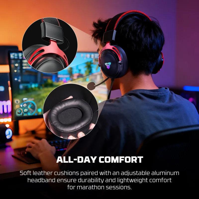 FANTECH HG31 CRUZE Immersive Cinematic USB Gaming Headset with 7.1 Virtual Surround, RGB Lighting