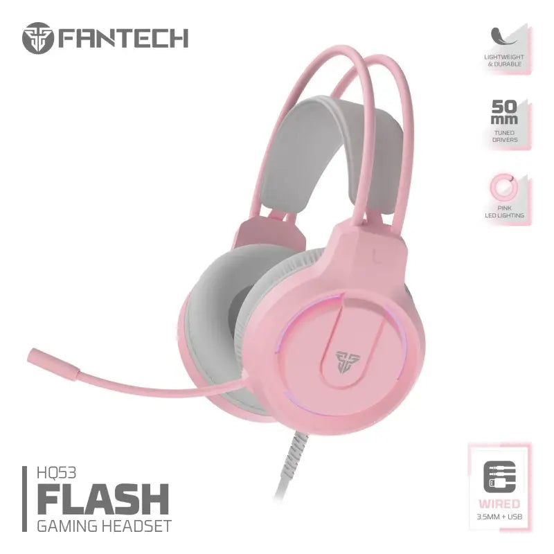 Fantech HQ53 FLASH Gaming Headset with LED Red Illumination and Crystal Clear Audio