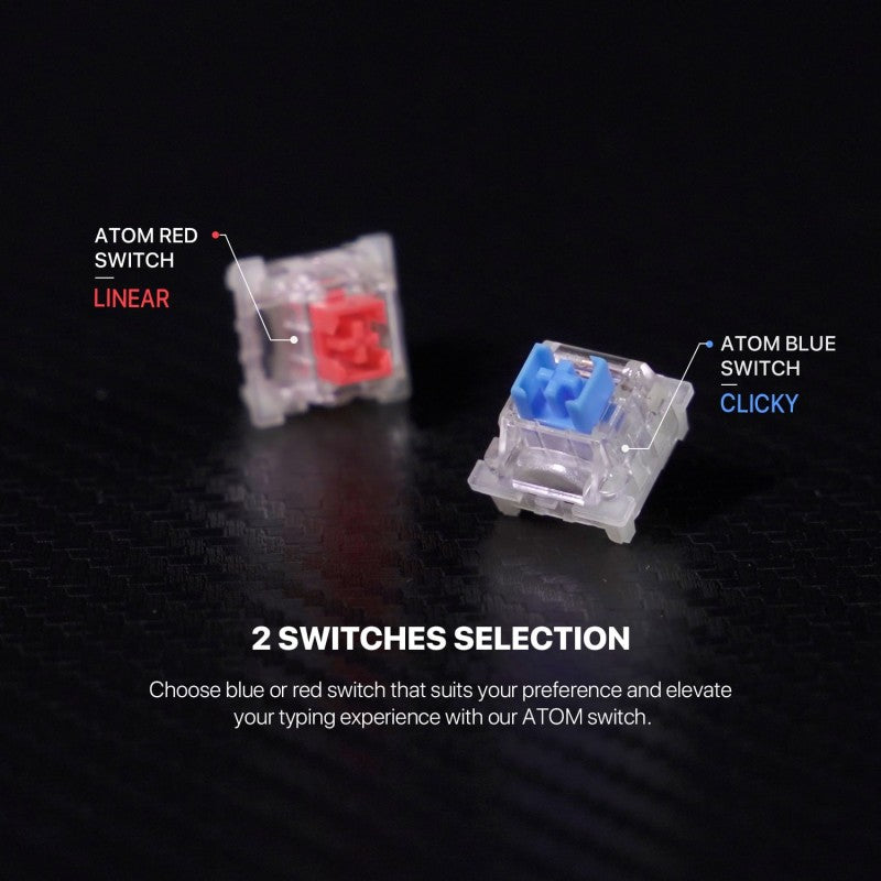Fantech MIZU Edition MK874V2 - ATOM63, Pro Wired Mechanical Keyboard with RGB Lighting NAVY BLUE