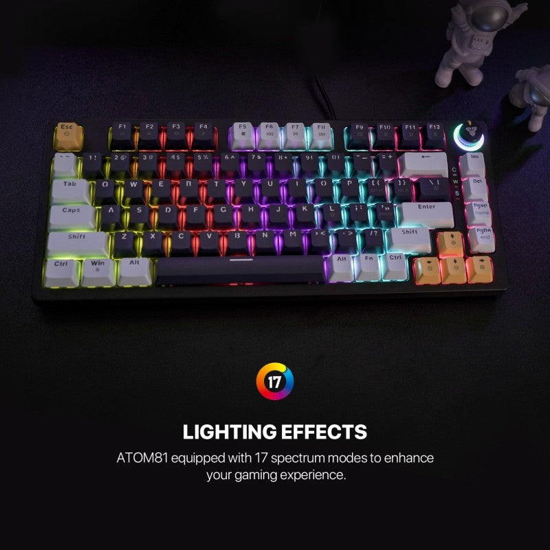Fantech MIZU Edition MK875V2 - ATOM81, Pro Wired Mechanical Keyboard with RGB Lighting SKY BLUE