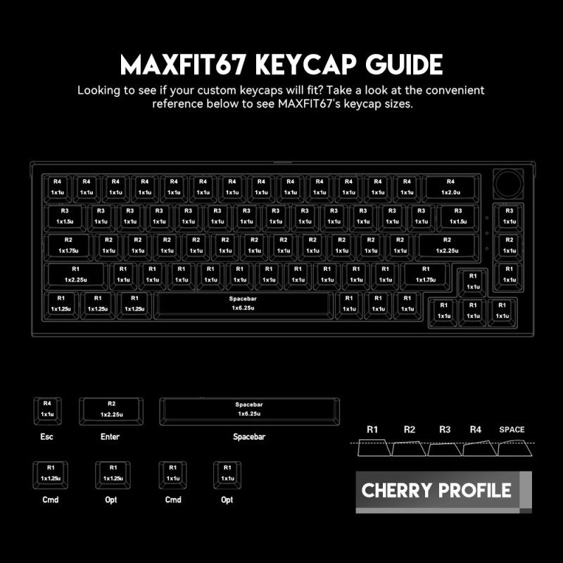 Fantech MK858 MAXFIT67, 3 Modes:
Bluetooth, Wireless & Wired,