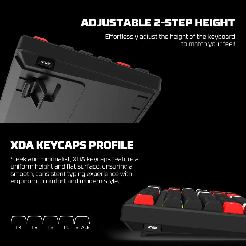 FANTECH MK917 ATOM PRO79, 3 Modes: Bluetooth, Wireless & Wired, Built-in Battery, Mechanical Gaming Keyboard