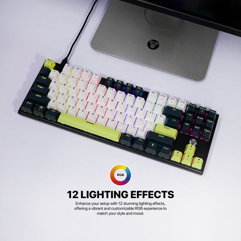 Fantech MORI Edition MK877S - ATOM87S, Pro Wired Mechanical Keyboard with RGB Lighting Blue