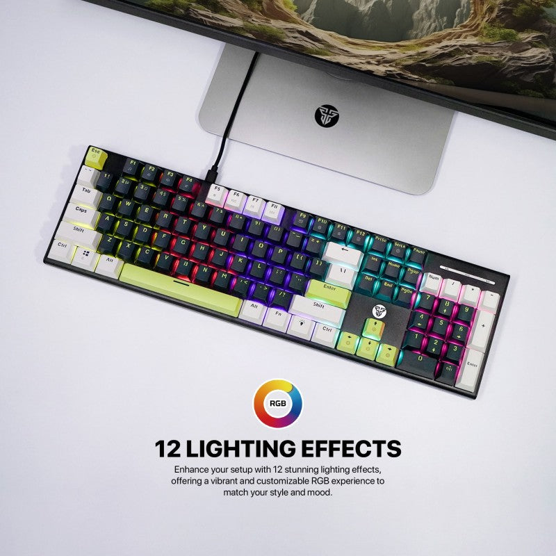Fantech MORI Edition MK878S - ATOM104S, Pro Wired Mechanical Keyboard with RGB Lighting Blue