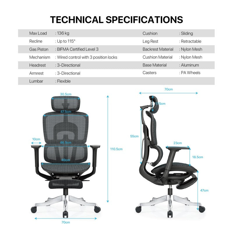 FANTECH OC3 Ergonomic Office Chair