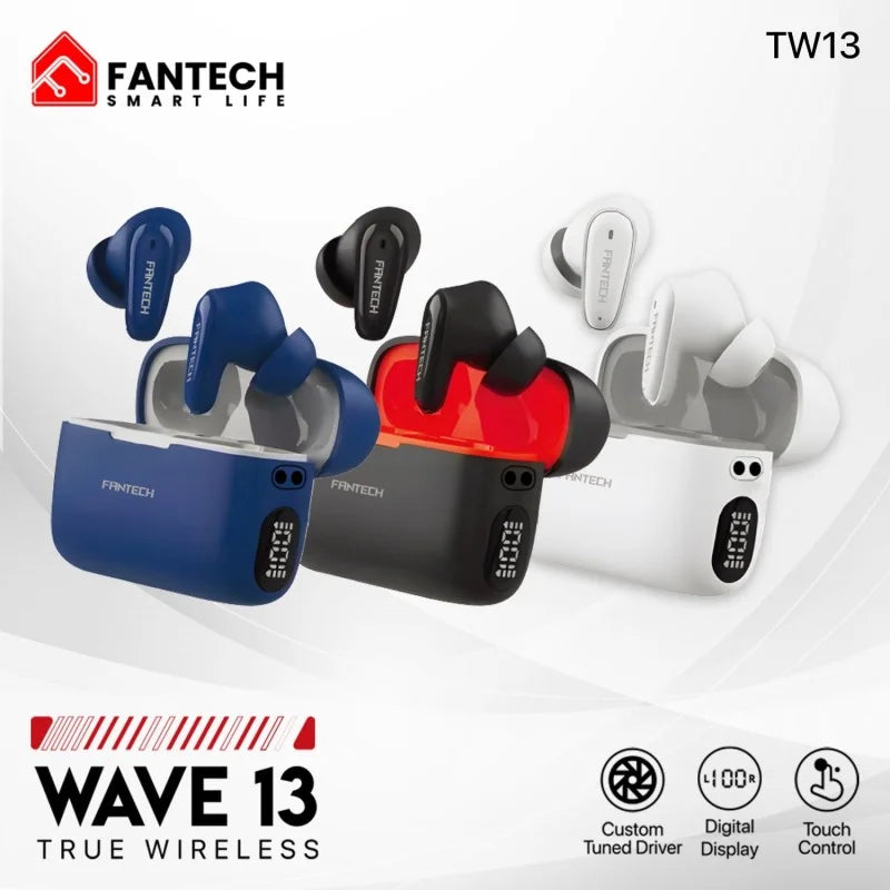 Fantech TWS Wave 13, Bluetooth, Wireless Earbuds compatible with android and iOs - TW13