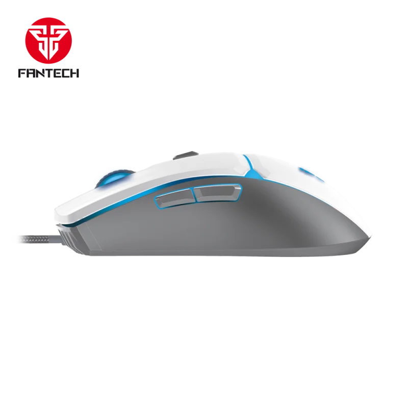Fantech VX7 CRYPTO, Advanced Sensor 8000DPI, RGB Lighting, Wired Gaming Mouse (White)