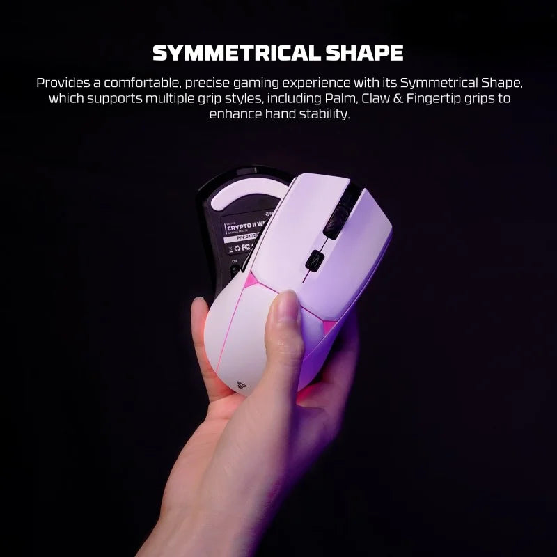 FANTECH WG7V2 CRYPTO II, 12000DPI Dual Mode Wired & Wireless Gaming Mouse with Built-in Battery