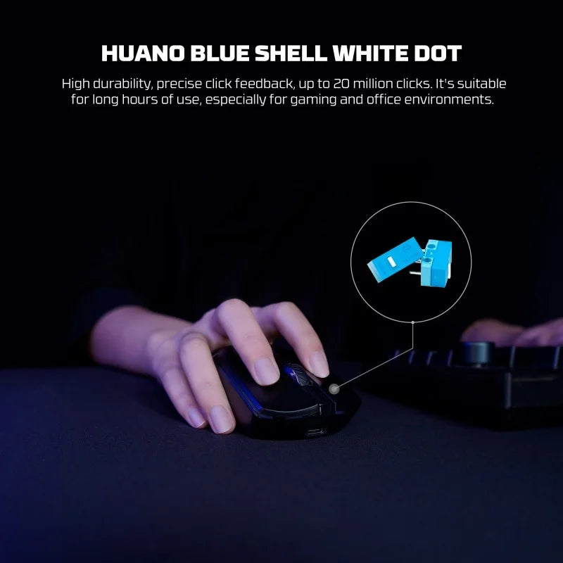 FANTECH WG7V2 CRYPTO II, 12000DPI Dual Mode Wired & Wireless Gaming Mouse with Built-in Battery