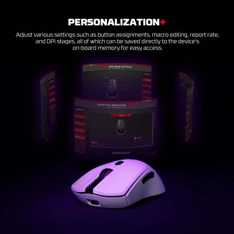 FANTECH WG7V2 CRYPTO II, 12000DPI Dual Mode Wired & Wireless Gaming Mouse with Built-in Battery