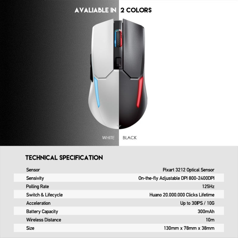 Fantech WGC2 VENOM II Wireless
Gaming Mouse With Built-in Battery