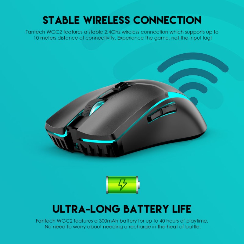 Fantech WGC2 VENOM II Wireless
Gaming Mouse With Built-in Battery